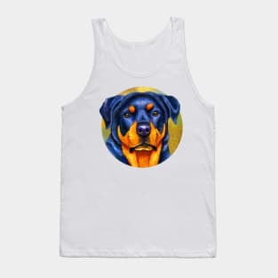 Cute Colorful Rottweiler Tank Top